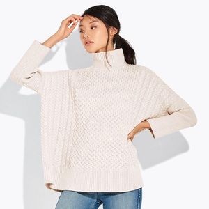 AYR Le Square Turtleneck Sweater in Cream - XL